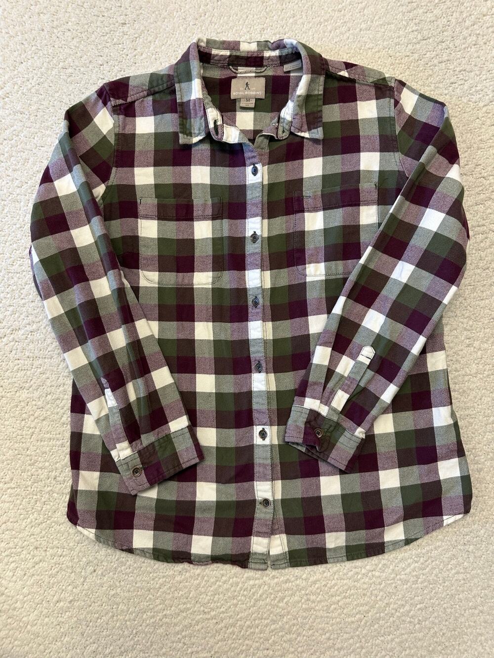 Royal Robbins Womens Long Sleeve Button Down Shirt Medium